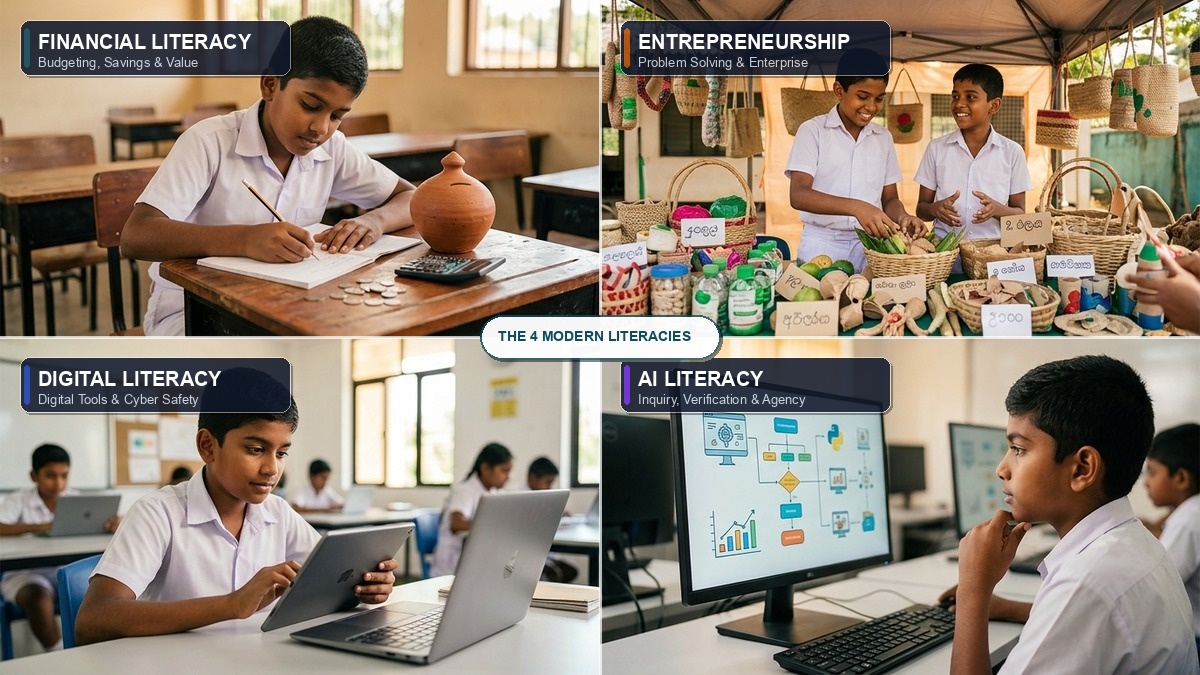 Build all of financial literacy, diital literacy, AI literacy, entrepreneurship and employability.